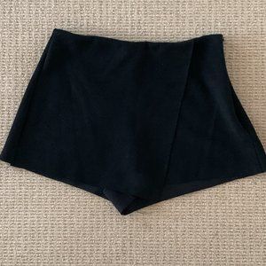 Vestique faux suede shorts with flap (skort)